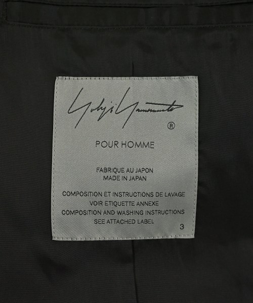 yohji yamamoto POUR HOMME（ヨウジヤマモトプールオム）カジュアルジャケット 黒 サイズ:3(M位) メンズ/2200722131015
