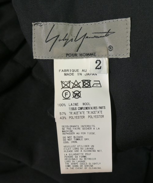 yohji yamamoto POUR HOMME（ヨウジヤマモトプールオム）その他 黒 サイズ:2(S位) メンズ/2200722131039