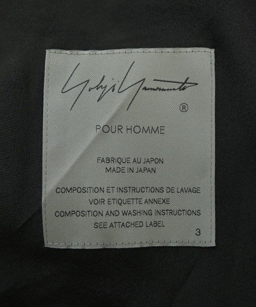 yohji yamamoto POUR HOMME（ヨウジヤマモトプールオム）カジュアルジャケット 黒 サイズ:3(M位) メンズ/2200722329030
