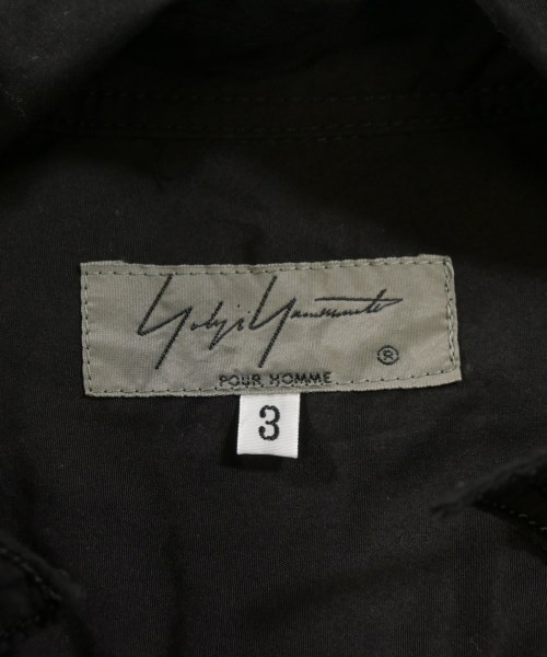 yohji yamamoto POUR HOMME（ヨウジヤマモトプールオム）カジュアルシャツ 黒 サイズ:3(M位) メンズ/2200718567057