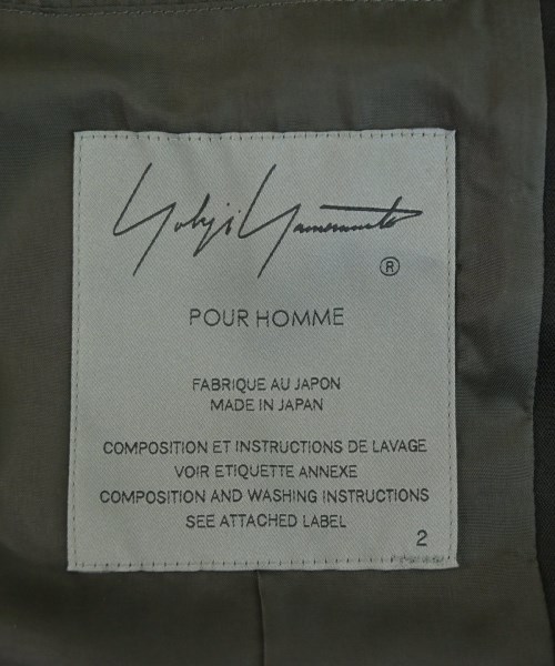 yohji yamamoto POUR HOMME（ヨウジヤマモトプールオム）チェスターコート 黒 サイズ:2(S位) メンズ/2200720541076