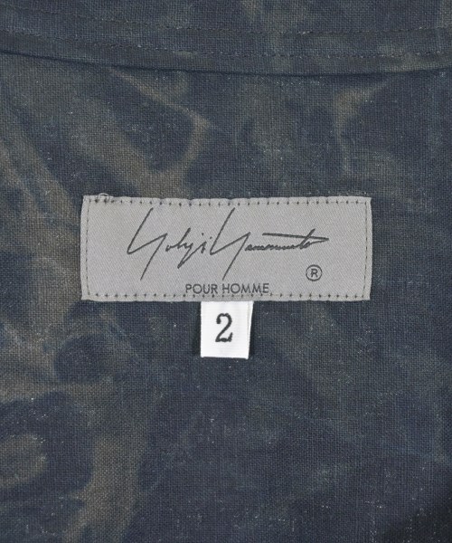 yohji yamamoto POUR HOMME（ヨウジヤマモトプールオム）カジュアルシャツ 紺 サイズ:2(S位) メンズ/2200720541144