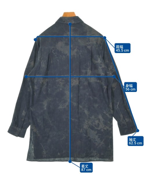 yohji yamamoto POUR HOMME（ヨウジヤマモトプールオム）カジュアルシャツ 紺 サイズ:2(S位) メンズ/2200720541144