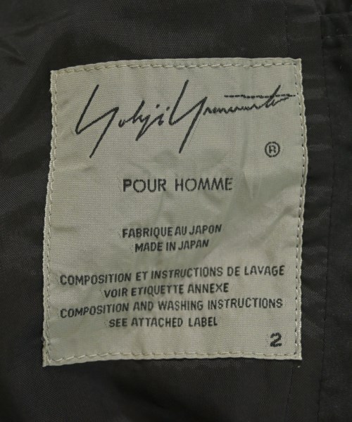 yohji yamamoto POUR HOMME（ヨウジヤマモトプールオム）カジュアルジャケット 黒 サイズ:2(S位) メンズ/2200724057047