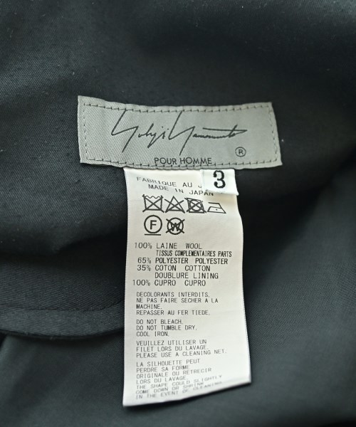 yohji yamamoto POUR HOMME（ヨウジヤマモトプールオム）その他 黒 サイズ:3(M位) メンズ/2200724624065