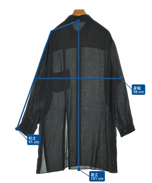 yohji yamamoto POUR HOMME（ヨウジヤマモトプールオム）カジュアルシャツ 黒 サイズ:3(M位) メンズ/2200725379056
