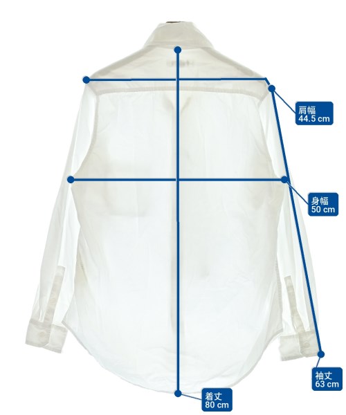 yohji yamamoto POUR HOMME（ヨウジヤマモトプールオム）カジュアルシャツ 白 サイズ:2(S位) メンズ/2200725913038