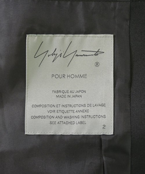 yohji yamamoto POUR HOMME（ヨウジヤマモトプールオム）テーラードジャケット 黒 サイズ:2(S位) メンズ/2200726161018