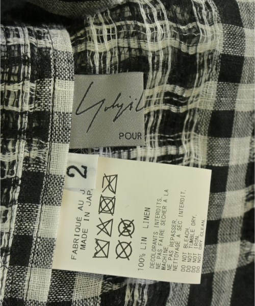 yohji yamamoto POUR HOMME（ヨウジヤマモトプールオム）カジュアルシャツ 黒 サイズ:2(S位) メンズ/2200726210020