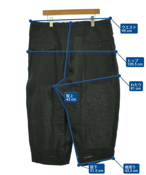 yohji yamamoto POUR HOMME（ヨウジヤマモトプールオム）ショートパンツ 黒 サイズ:2(S位) メンズ/2200726319020