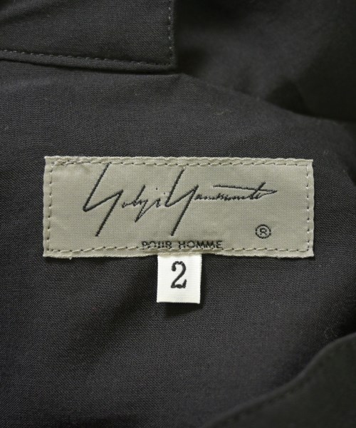 yohji yamamoto POUR HOMME（ヨウジヤマモトプールオム）カジュアルシャツ 黒 サイズ:2(S位) メンズ/2200726356018