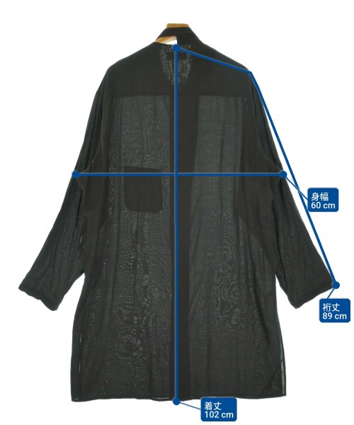 yohji yamamoto POUR HOMME（ヨウジヤマモトプールオム）カジュアルシャツ 黒 サイズ:2(S位) メンズ/2200726356018