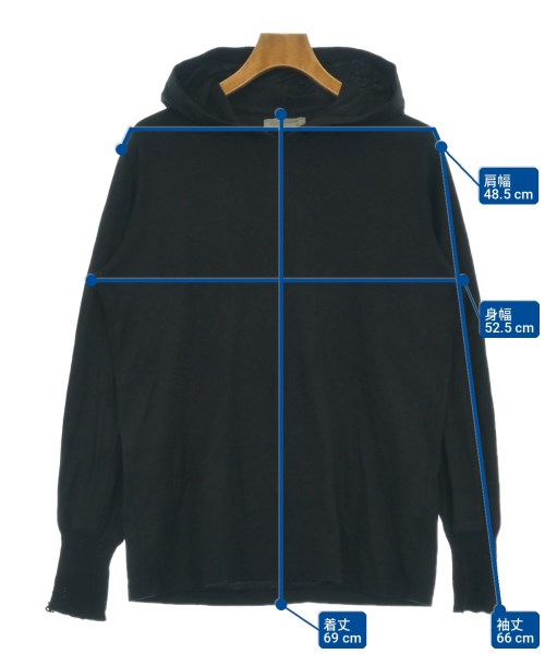 yohji yamamoto POUR HOMME（ヨウジヤマモトプールオム）パーカー 黒 サイズ:3(M位) メンズ/2200726798023