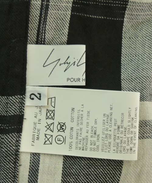 yohji yamamoto POUR HOMME（ヨウジヤマモトプールオム）カジュアルシャツ 黒 サイズ:2(S位) メンズ/2200726928017