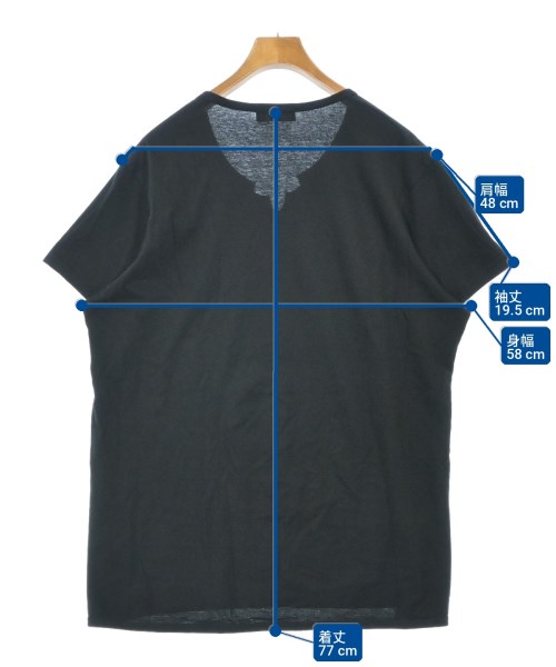 yohji yamamoto POUR HOMME（ヨウジヤマモトプールオム）Tシャツ・カットソー 黒 サイズ:3(M位) メンズ/2200728980082