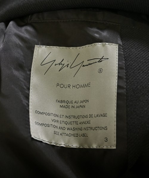 yohji yamamoto POUR HOMME（ヨウジヤマモトプールオム）モッズコート 黒 サイズ:3(M位) メンズ/2200683979015