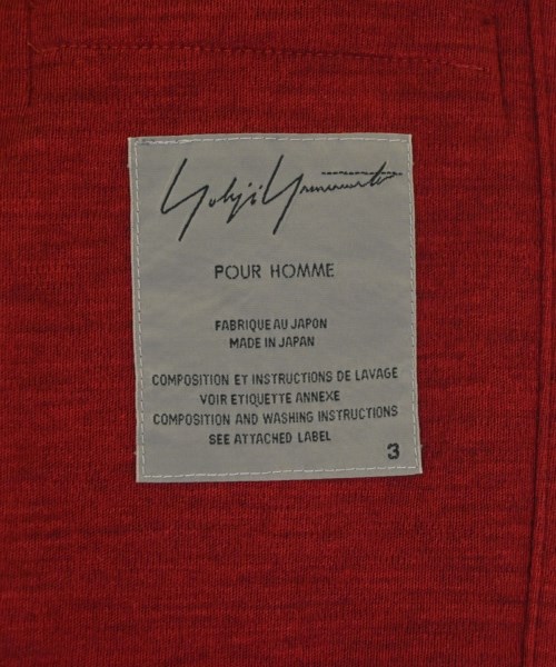 yohji yamamoto POUR HOMME（ヨウジヤマモトプールオム）ジャケット 赤 サイズ:3(M位) メンズ/2200683911046