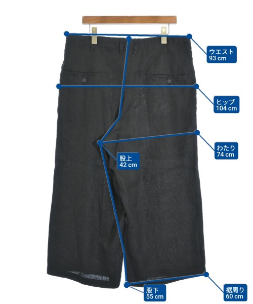 yohji yamamoto POUR HOMME（ヨウジヤマモトプールオム）クロップドパンツ 黒 サイズ:3(M位) メンズ/2200684792026