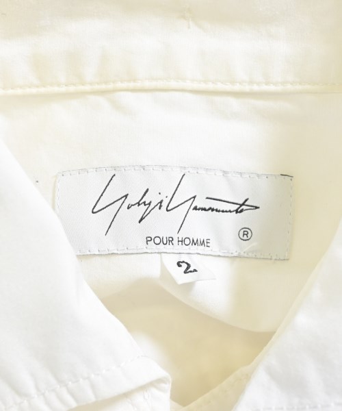 yohji yamamoto POUR HOMME（ヨウジヤマモトプールオム）カジュアルシャツ 白 サイズ:2(S位) メンズ/2200684800035