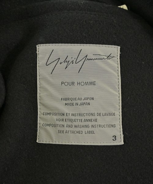 yohji yamamoto POUR HOMME（ヨウジヤマモトプールオム）トレンチコート 黒 サイズ:3(M位) メンズ/2200685375020