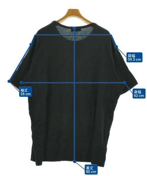 yohji yamamoto POUR HOMME（ヨウジヤマモトプールオム）Tシャツ・カットソー 黒 サイズ:3(M位) メンズ/2200686467014