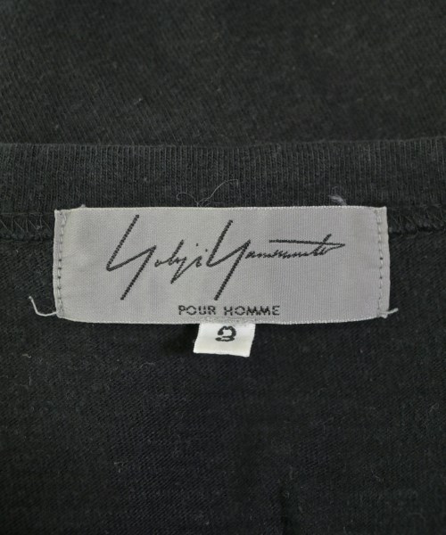 yohji yamamoto POUR HOMME（ヨウジヤマモトプールオム）Tシャツ・カットソー 黒 サイズ:3(M位) メンズ/2200687099146