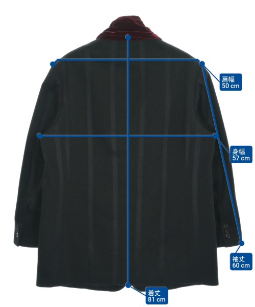 yohji yamamoto POUR HOMME（ヨウジヤマモトプールオム）カジュアルジャケット 黒 サイズ:S メンズ/2200689415050