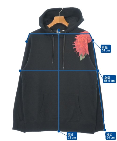 yohji yamamoto POUR HOMME（ヨウジヤマモトプールオム）パーカー 黒 サイズ:5(XXL位) メンズ/2200689492020