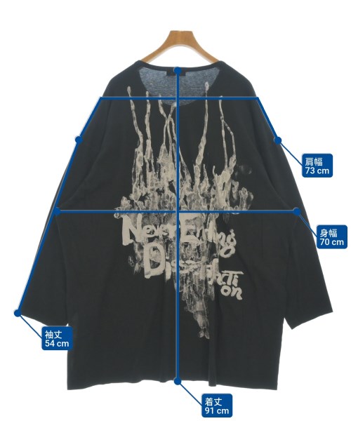 yohji yamamoto POUR HOMME（ヨウジヤマモトプールオム）Tシャツ・カットソー 黒 サイズ:3(M位) メンズ/2200685624029