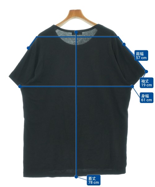 yohji yamamoto POUR HOMME（ヨウジヤマモトプールオム）Tシャツ・カットソー 黒 サイズ:3(M位) メンズ/2200690406245