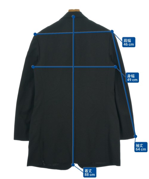 yohji yamamoto POUR HOMME（ヨウジヤマモトプールオム）テーラードジャケット 黒 サイズ:2(S位) メンズ/2200693014027