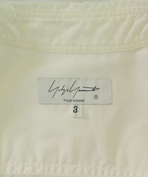 yohji yamamoto POUR HOMME（ヨウジヤマモトプールオム）カジュアルシャツ 白 サイズ:3(M位) メンズ/2200693505013