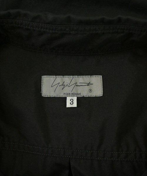 yohji yamamoto POUR HOMME（ヨウジヤマモトプールオム）カジュアルシャツ 黒 サイズ:3(M位) メンズ/2200693505020