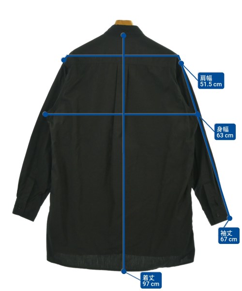 yohji yamamoto POUR HOMME（ヨウジヤマモトプールオム）カジュアルシャツ 黒 サイズ:3(M位) メンズ/2200693505020