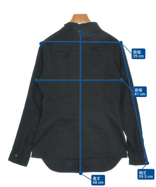 Yohji Yamamoto +NOIR（ヨウジヤマモトプリュスノアール）カジュアルシャツ 黒 サイズ:1(XS位) レディース/2200620740098