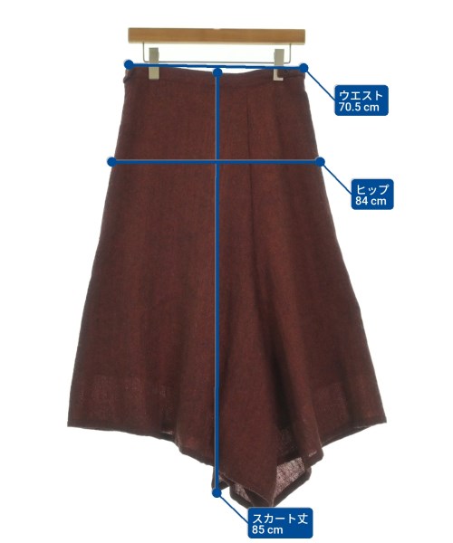 Yohji Yamamoto +NOIR（ヨウジヤマモトプリュスノアール）ロング・マキシ丈スカート 赤 サイズ:1(XS位) レディース/2200638299021