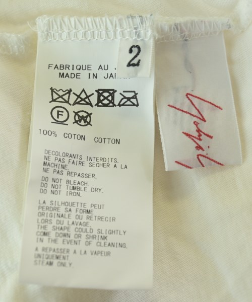 Yohji Yamamoto +NOIR（ヨウジヤマモトプリュスノアール）Tシャツ・カットソー 白 サイズ:2(S位) レディース/2200642933065