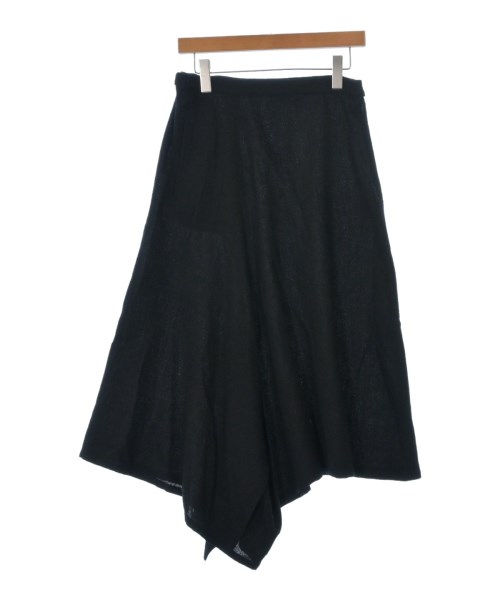 YOHJI YAMAMOTO +NOIR(ヨウジヤマモトプリュスノアール)ロング・マキシ丈スカート 黒 サイズ:2(S位)/2200633418083