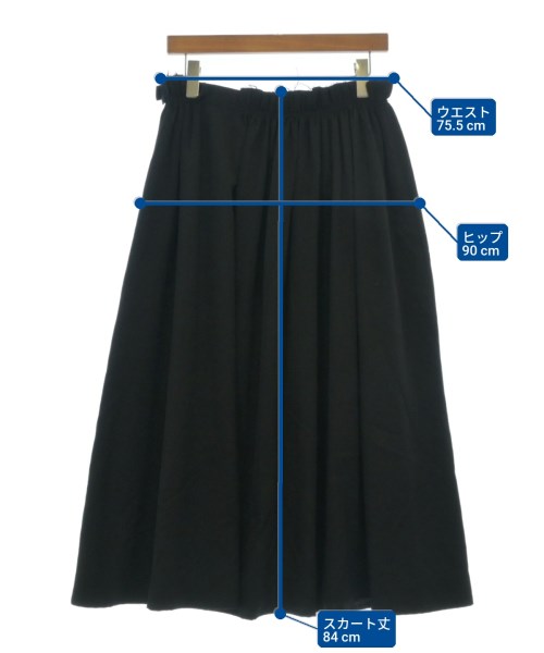 Yohji Yamamoto +NOIR（ヨウジヤマモトプリュスノアール）ロング・マキシ丈スカート 黒 サイズ:1(XS位) レディース/2200635188038