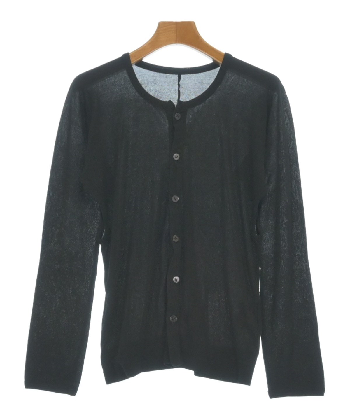 YOHJI YAMAMOTO +NOIR(ヨウジヤマモトプリュスノアール) カーディガン サイズ3 L レディース - 黒 長袖 Yohji Yamamoto +NOIR（ヨウジヤマモトプリュスノアール