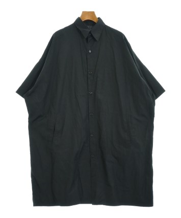 Yohji Yamamoto +NOIR 半袖シャツ ヨウジヤマモト 黒 Yohji Yamamoto +NOIR（ヨウジヤマモトプリュスノアール