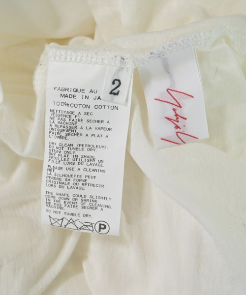Yohji Yamamoto +NOIR（ヨウジヤマモトプリュスノアール）Tシャツ・カットソー 白 サイズ:2(S位) レディース/2200623003039