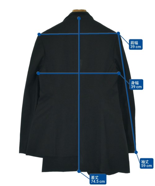 Yohji Yamamoto +NOIR（ヨウジヤマモトプリュスノアール）カジュアルジャケット 黒 サイズ:1(XS位) レディース/2200624173014