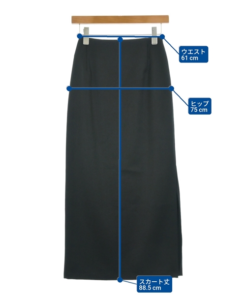Yohji Yamamoto +NOIR（ヨウジヤマモトプリュスノアール）ロング・マキシ丈スカート 黒 サイズ:2(S位) レディース/2200621361049