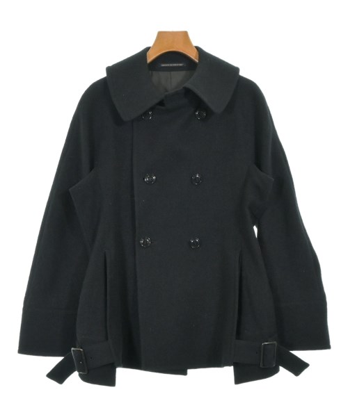 YOHJI YAMAMOTO +NOIR(ヨウジヤマモトプリュスノアール)ピーコート 黒 サイズ:1(XS位)/2200696009013
