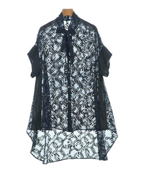 YOHJI YAMAMOTO +NOIR(ヨウジヤマモトプリュスノアール)ブラウス 紺 サイズ:2(S位)/2200698050143
