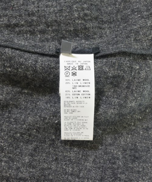 Yohji Yamamoto +NOIR（ヨウジヤマモトプリュスノアール）カジュアルジャケット グレー サイズ:1(XS位) レディース/2200711160033