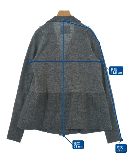 Yohji Yamamoto +NOIR（ヨウジヤマモトプリュスノアール）カジュアルジャケット グレー サイズ:1(XS位) レディース/2200711160033