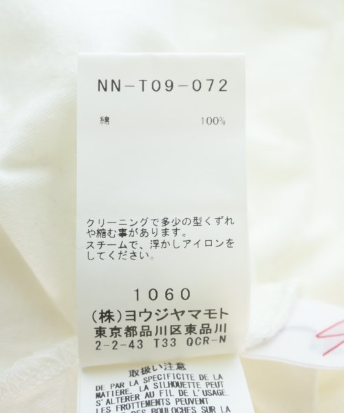 Yohji Yamamoto +NOIR（ヨウジヤマモトプリュスノアール）Tシャツ・カットソー 白 サイズ:2(S位) レディース/2200714530079