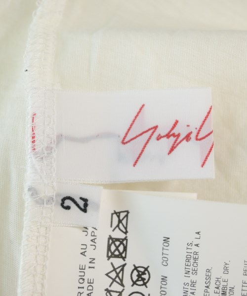 Yohji Yamamoto +NOIR（ヨウジヤマモトプリュスノアール）Tシャツ・カットソー 白 サイズ:2(S位) レディース/2200714530086